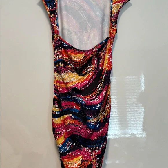 SHEIN Multicolor Abstract Pattern Dress - Picture 2 of 4